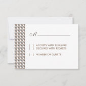  Glamour RSVP-kaart RSVP Kaartje (Voorkant)