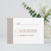  Glamour RSVP-kaart RSVP Kaartje (Staand voorkant)