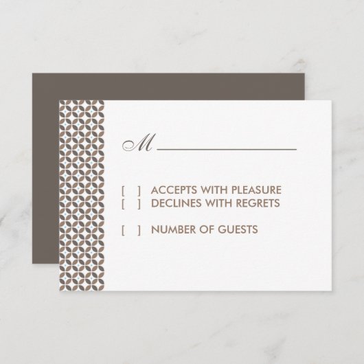  Glamour RSVP-kaart RSVP Kaartje (Voorkant / Achterkant)