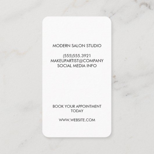 Glamour Salon Scharen Afsprakenkaartje (Achterkant)