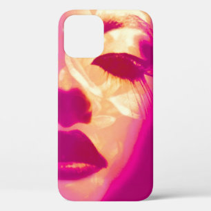Glamour schilderde roze mode meisjes gezicht iPhone 12 pro hoesje