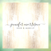 Glamour Schrift Goud Confetti Regen Raamsticker (Vel 3)