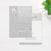 Glamour Silver Glitter Glam met lange aarden Visitekaartje (Bureau)