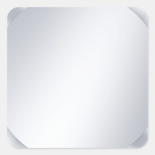 Glamour Silver Look Blank Elegant Template Vierkante Sticker (Voorkant)