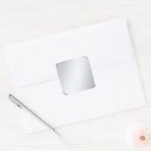 Glamour Silver Look Blank Elegant Template Vierkante Sticker (Envelop)