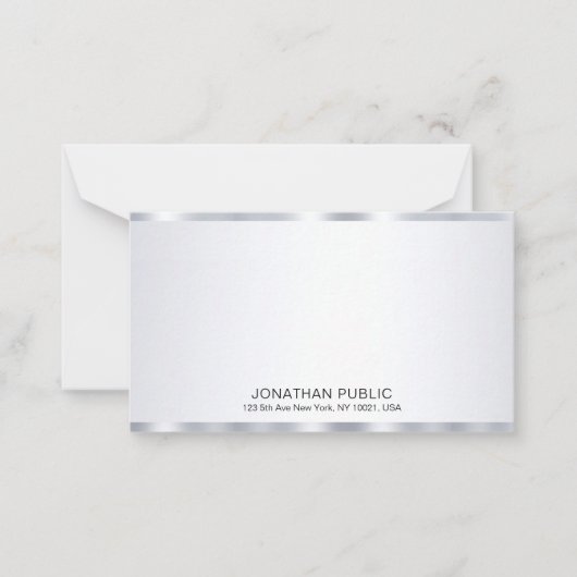 Glamour Silver Look Sjabloon Elegant gepersonalise (Voorkant)