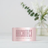 Glamour Sjabloon Luxe Architect Roos Gold Visitekaartje (Staand voorkant)