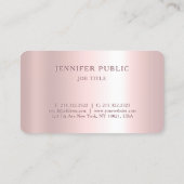 Glamour Sjabloon Luxe Architect Roos Gold Visitekaartje (Achterkant)