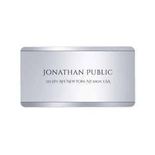 Glamour Sjabloon Professional Silver Modern Chic Etiket