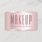 Glamour Sjabloon Roos Gold Luxe Make-up Visitekaartje (Voorkant)