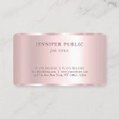 Glamour Sjabloon Roos Gold Luxe Make-up Visitekaartje (Achterkant)