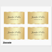 Glamour-Sjabloon voor Gold Elegant Script personal Rechthoekige Sticker (Vel)