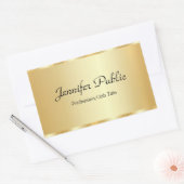 Glamour-Sjabloon voor Gold Elegant Script personal Rechthoekige Sticker (Envelop)
