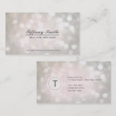 Glamour Sparkle Witte Bokeh Chic Visitekaartje (Voorkant / Achterkant)