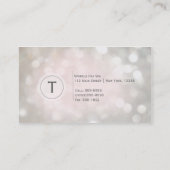Glamour Sparkle Witte Bokeh Chic Visitekaartje (Achterkant)