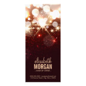 Glamour Stijlvolle Gouden Glitter Sparkles Menu Li (Achterkant)