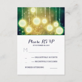 glamour string licht lantaarns bruiloft RSVP kaart