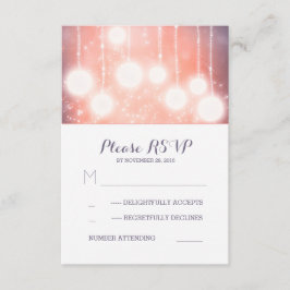 glamour string licht lantaarns bruiloft RSVP kaart