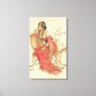 Glamour-studies - Lady Sitting Canvas Afdruk