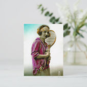 Glamour Tennis Flapper 1920  Briefkaart (Staand voorkant)