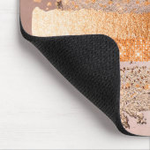 Glamour-textuur van koper Gold Strokes Muismat (Hoek)