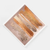 Glamour-textuur van koper Gold Strokes Servet (Hoek)