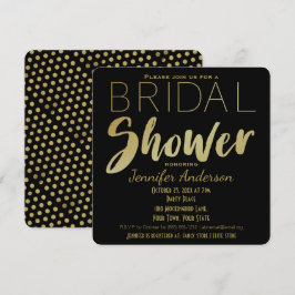 Glamour Theme Gold en Black Vrijgezellenfeest Kaart