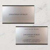 Glamour Unieke Gold Stripes Silver Metallic look Visitekaartje (Voorkant / Achterkant)