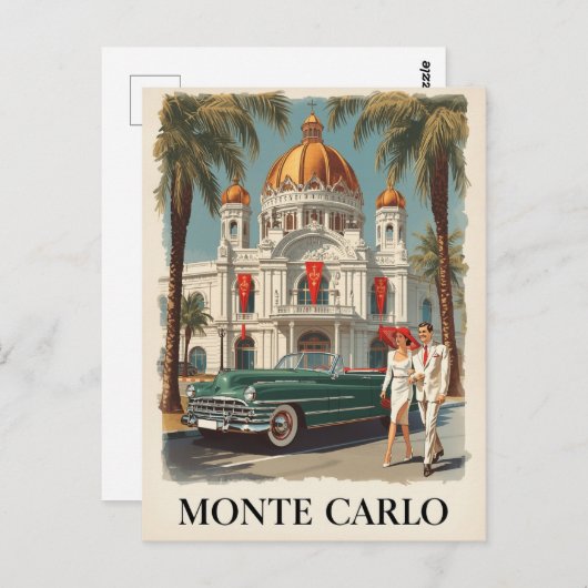 Glamour van Monte Carlo Reizen Briefkaart (Voorkant / Achterkant)