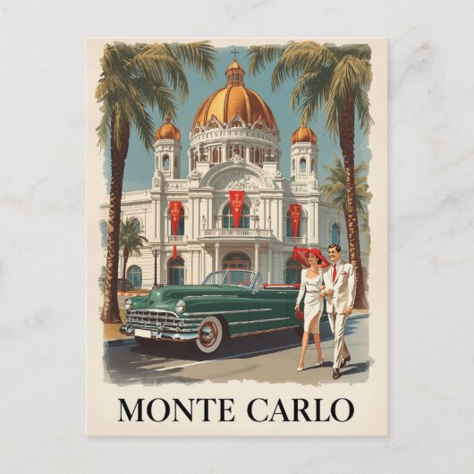 Glamour van Monte Carlo Reizen Briefkaart (Voorkant)