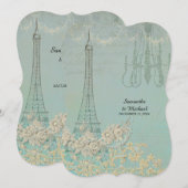 Glamour Vintage Parijs Parisiaanse Stijl Couples B Kaart (Voorkant / Achterkant)