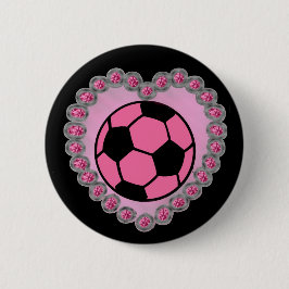 Glamour-voetbal Ronde Button 5,7 Cm