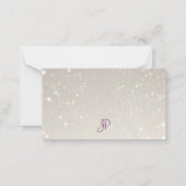 Glamour voor aangepaste kalligrafie notitiekaartje (Achterkant)