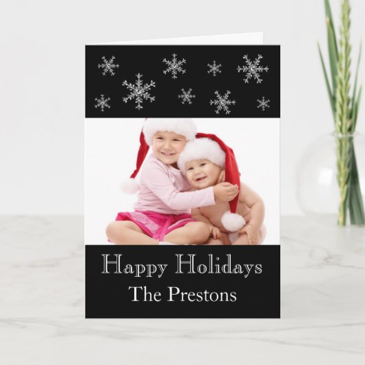 Glamour voor feestdag - Zwarte kaart (Voorkant)