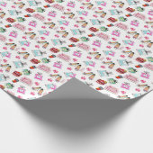 Glamour Waterverf: Mode Naadloos Patroon Cadeaupapier (Hoek)