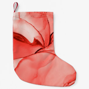 Glamour Waterverf. Pastel helder effect. Roze pop Kleine Kerstsok