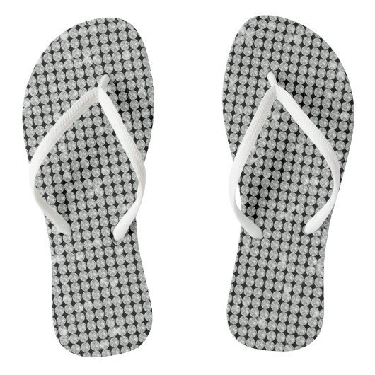 Glamour White Diamond Teenslippers (Voetbed)