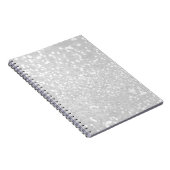Glamour White Faux Glitter Notitieboek (Rechterzijde)