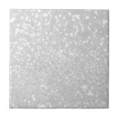 Glamour White Faux Glitter Tegeltje (Voorkant)