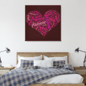 Glamour word cloud canvas afdruk (Insitu (Slaapkamer))