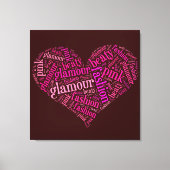 Glamour word cloud canvas afdruk (Voorkant)