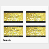 Glamour Yellow Gold Sparkle Glitter Product Labels (Vel)