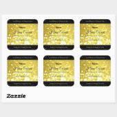 Glamour Yellow Gold Sparkle Glitter Product Labels (Vel)
