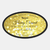 Glamour Yellow Gold Sparkle Glitter Product Labels (Voorkant)