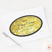 Glamour Yellow Gold Sparkle Glitter Product Labels (Envelop)