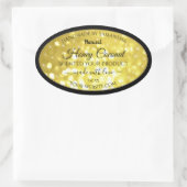 Glamour Yellow Gold Sparkle Glitter Product Labels (Tas)