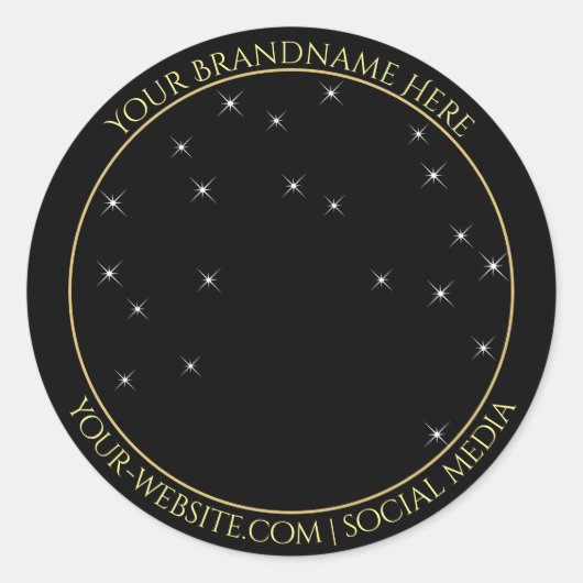 Glamour Yellow Gold Sparkle Glitter Product Labels (Voorkant)