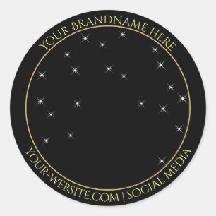 Glamour Yellow Gold Sparkle Glitter Product Labels