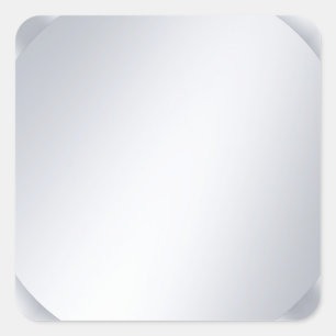 Glamour Zilveren Uitzicht Elegante Template Vierkante Sticker