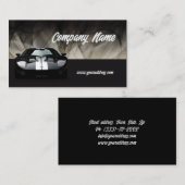 Glamour zwart sportwagen Visitekaartje (Voorkant / Achterkant)